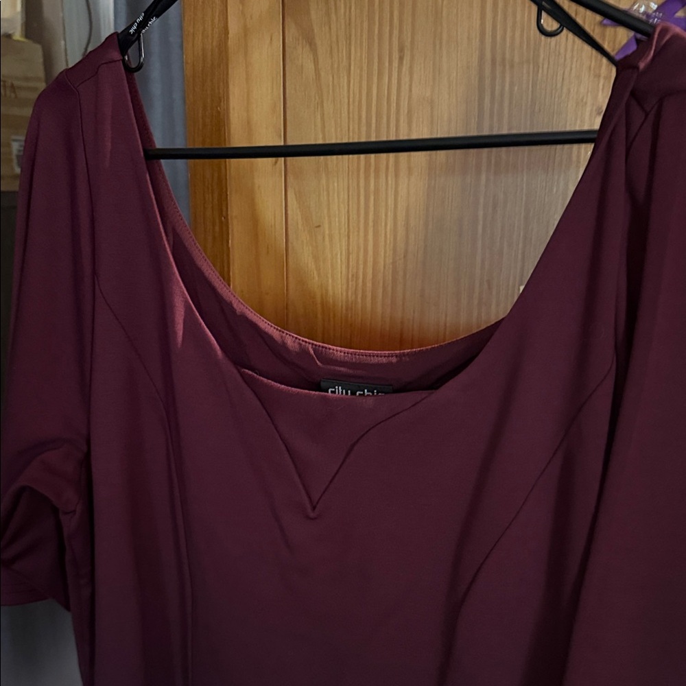 Chilly Chiles Burgundy Dress